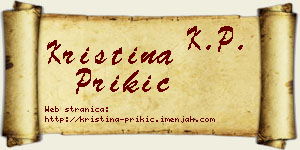Kristina Prikić vizit kartica